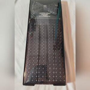 New Pronto Uomo Navy Blue Bow Tie and Cummerbund Set 100% Silk